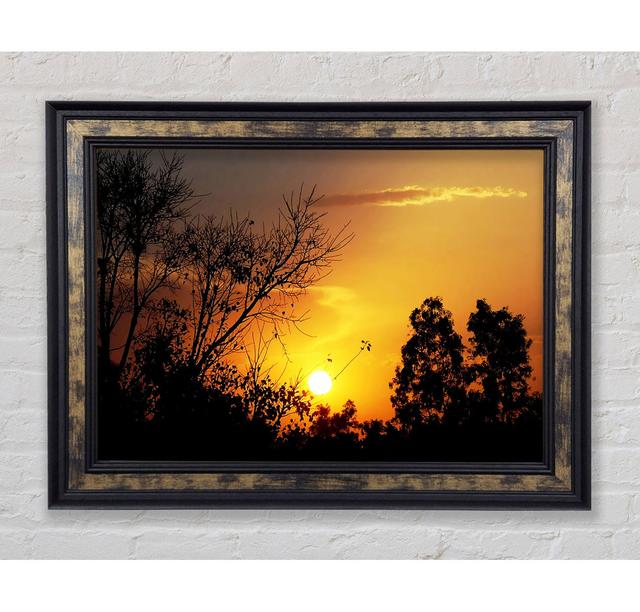 Sunset Skies - Print Brayden Studio Format: Gold Black Framed Paper, Size: 84.1cm H x 142.2cm W x 8cm D on Productcaster.