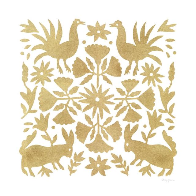 Otomi Elegance V by Nancy Green - Wrapped Canvas Print Blue Elephant Size: 51cm H x 51cm W on Productcaster.