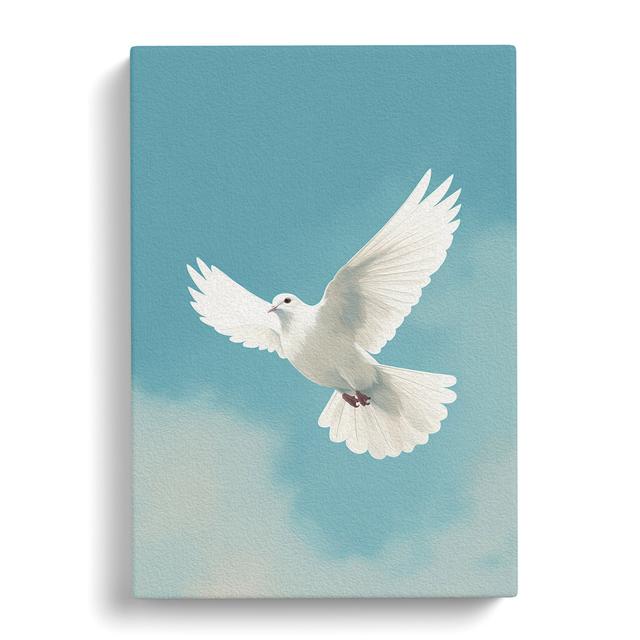 Dove Bird Minimalism No.2 - Print Marlow Home Co. Size: 50cm H x 35cm W x 3cm D on Productcaster.