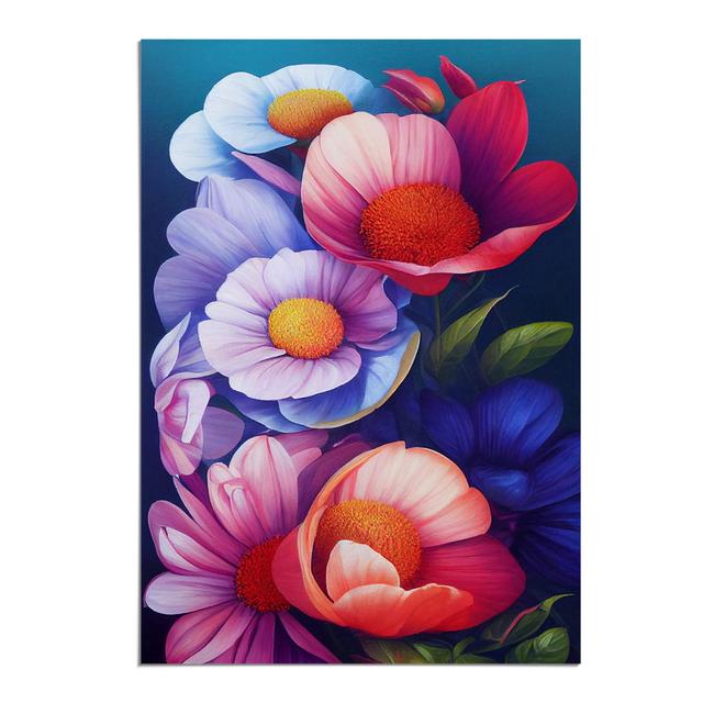 Colourful Flowers No.6 - Graphic Art Marlow Home Co. Format: Paper, Size: 42cm H x 29.7cm W, Matte Colour: No Matte on Productcaster.