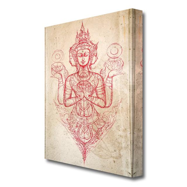 'Hindu God Brahma' Graphic Art Print on Canvas East Urban Home Size: 142.2 cm H x 101.6 cm W on Productcaster.