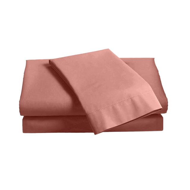 180 Thread Count Fitted Sheet 17 Stories Size: Kingsize (5'), Colour: Pink on Productcaster.