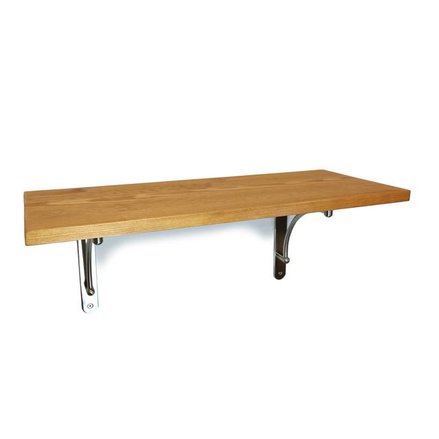 Admira Solid Wood Bracket Shelf Marlow Home Co. Size: 24cm H x 70cm W x 25cm D on Productcaster.