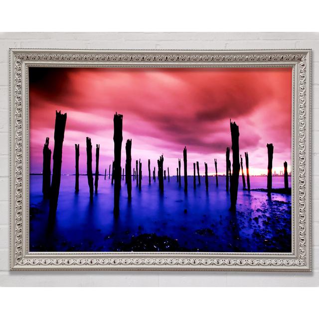 Surreal Lake Skies Framed Print Highland Dunes Size: 29.7cm H x 42cm W x 3cm D, Format: Black Framed Wood on Productcaster.