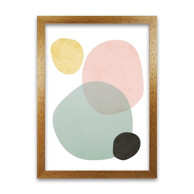 Abstract Pastel Original - Print Norden Home Frame Option: Oak Frame, Size: 59cm H x 42cm W x 3cm D on Productcaster.