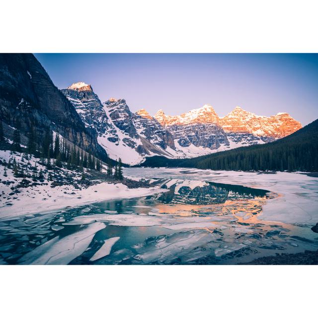 Frozen Moraine Lake Union Rustic Size: 30cm H x 46cm W x 3.8cm D on Productcaster.