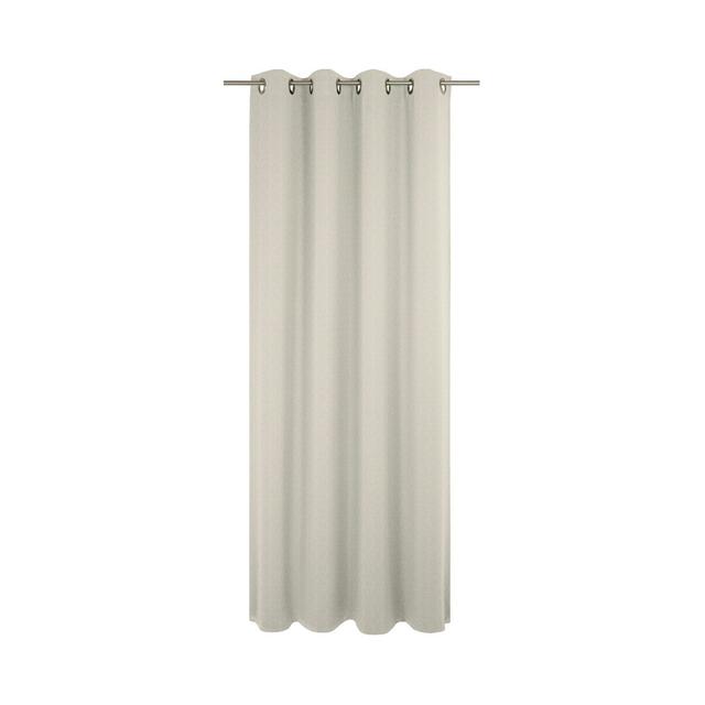 Sunday 82% Polyester And 18% Cotton Semi Sheer Grommet / Eyelet Curtain Panel Wirth Panel Size: 142cm Width x 335cm Drop, Curtain Colour: Beige on Productcaster.