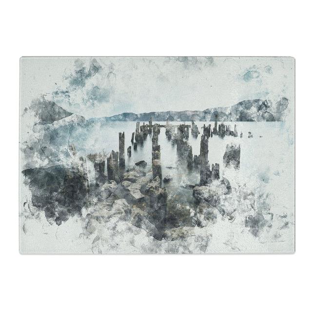 Tempered Glass Remains of a Jetty in Loch Ness Chopping Board East Urban Home Size: 28.5 cm x 39 cm on Productcaster.