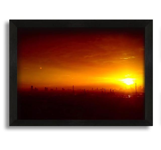 Sunset over the City - Picture Frame Graphic Art on Canvas Latitude Run Size: 21cm H x 30cm W x 10cm D on Productcaster.