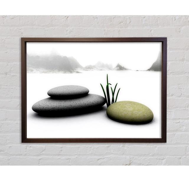 Winter Pebble Wonderland - Single Picture Frame Art Prints on Canvas Bright Star Size: 59.7cm H x 84.1cm W x 3.3cm D on Productcaster.