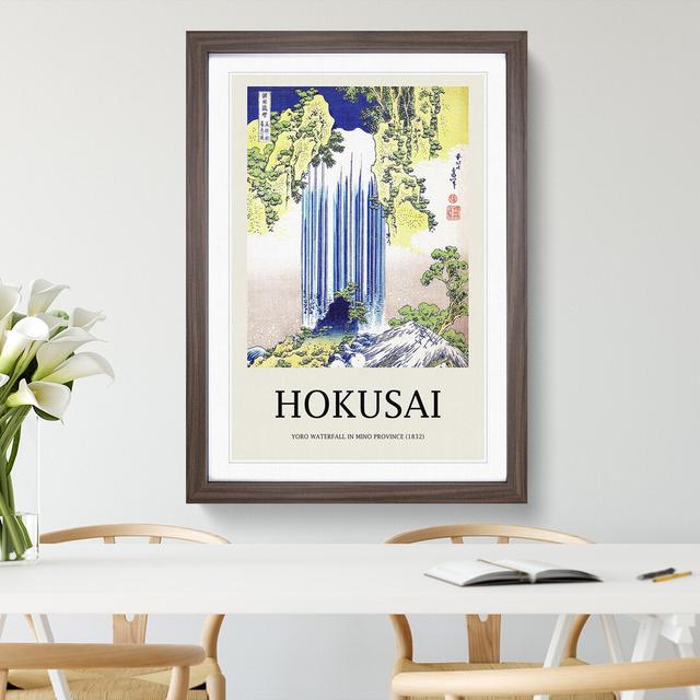 The Yoro Waterfall in Mino Province by Katsushika Hokusai - Picture Frame Painting East Urban Home Frame Option: Walnut Framed, Size: 65cm H x 48cm W on Productcaster.