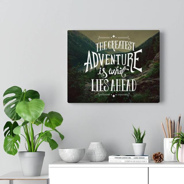 Greatest Adventure - Wrapped Canvas Print Blue Elephant Size: 46cm H x 61cm W on Productcaster.