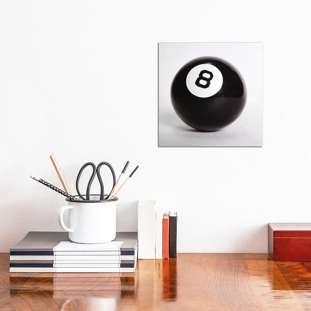 1970s Pool Billiard Ball Eight Ball by Vintage Images - Wrapped Canvas Print Ebern Designs Size: 30.48cm H x 30.48cm W x 1.91cm D on Productcaster.