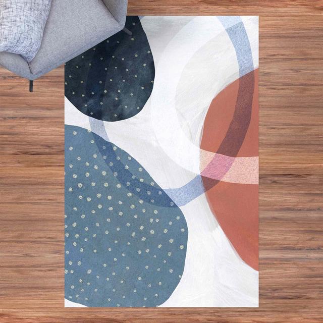 Chapelcrest Power Loomed Blue/White Rug Ivy Bronx Rug Size: Rectangle 140 x 210cm on Productcaster.