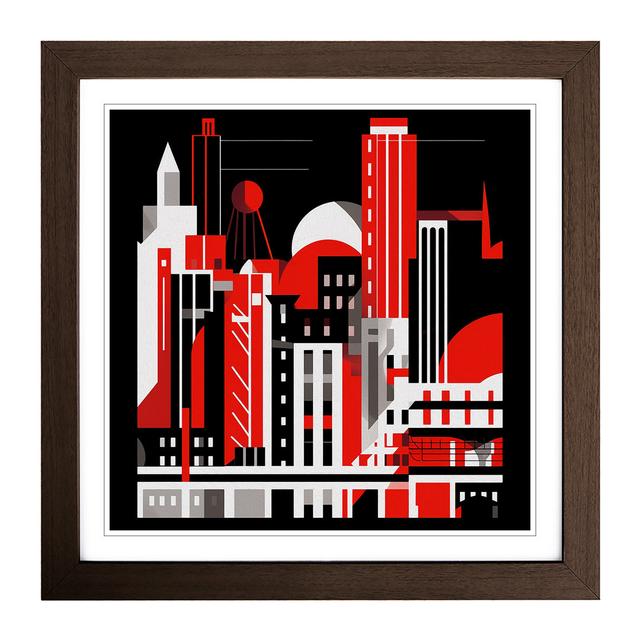 City Of Manchester Constructivism - Single Picture Frame Art Prints on Wood 17 Stories Format: Walnut on Productcaster.