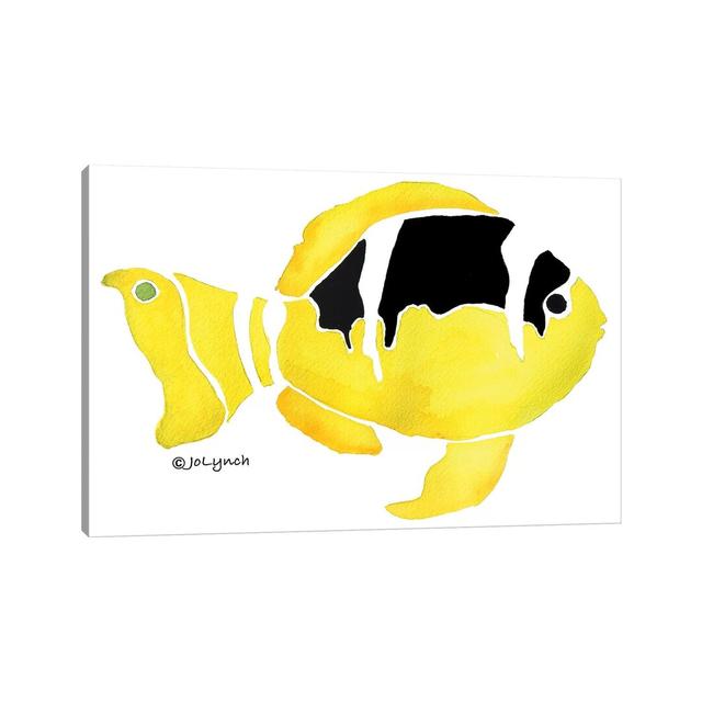 Fish Black Yellow II House of Hampton Size: 30.48cm H x 45.72cm W on Productcaster.