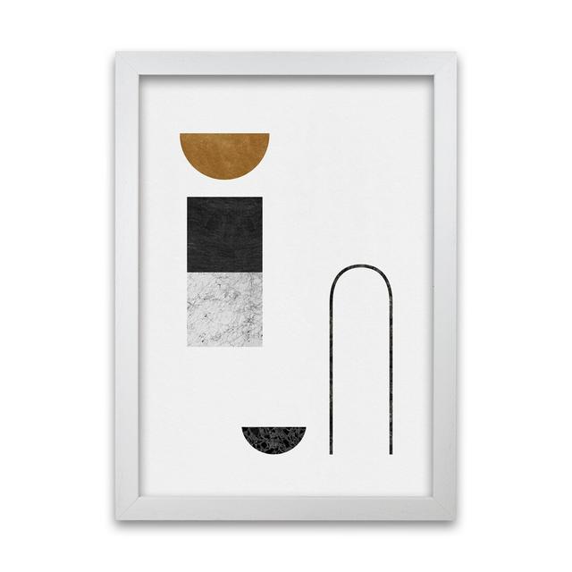 Orara Abstract Geometric IV - Print Brayden Studio Frame Option: White Framed, Size: 84cm H x 59cm W x 1cm D on Productcaster.