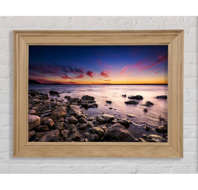 Serene Ocean Rocks Framed Print Bright Star Size: 42cm H x 59.7cm W on Productcaster.