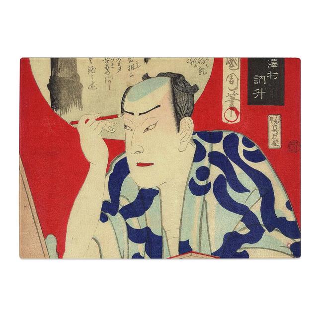 Tempered Glass Kunichika Toyohara by Utagawa Toyokuni Chopping Board East Urban Home Size: 28.5 cm x 20 cm on Productcaster.