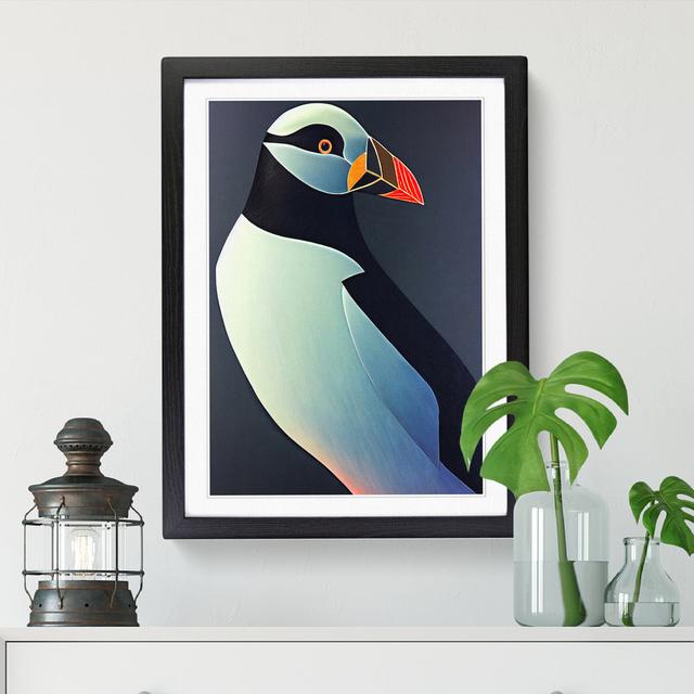 Puffin Vol.1 - Single Picture Frame Painting ClassicLiving Frame Option: Black, Size: 34cm H x 25cm W x 2cm D on Productcaster.