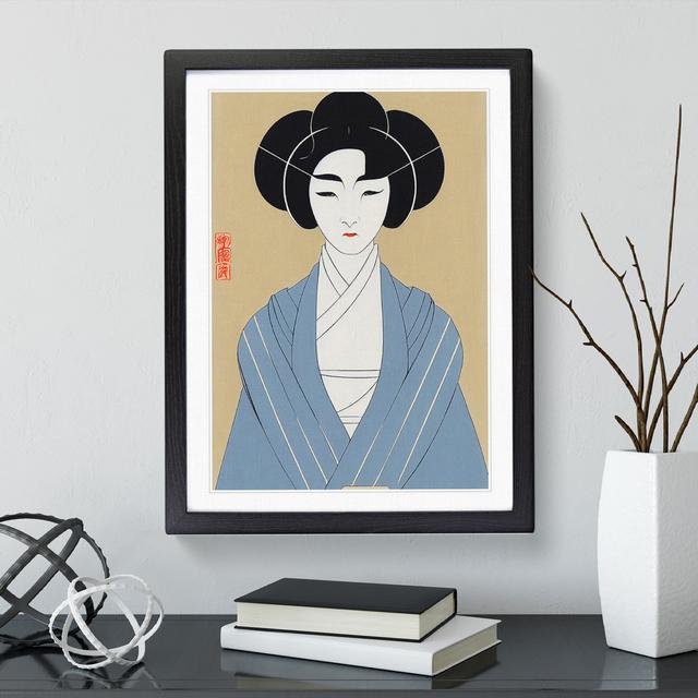 Classic Geisha No.2 - Picture Frame Graphic Art Rosdorf Park Size: 46cm H x 34cm W x 2cm D, Frame Colour: Black on Productcaster.