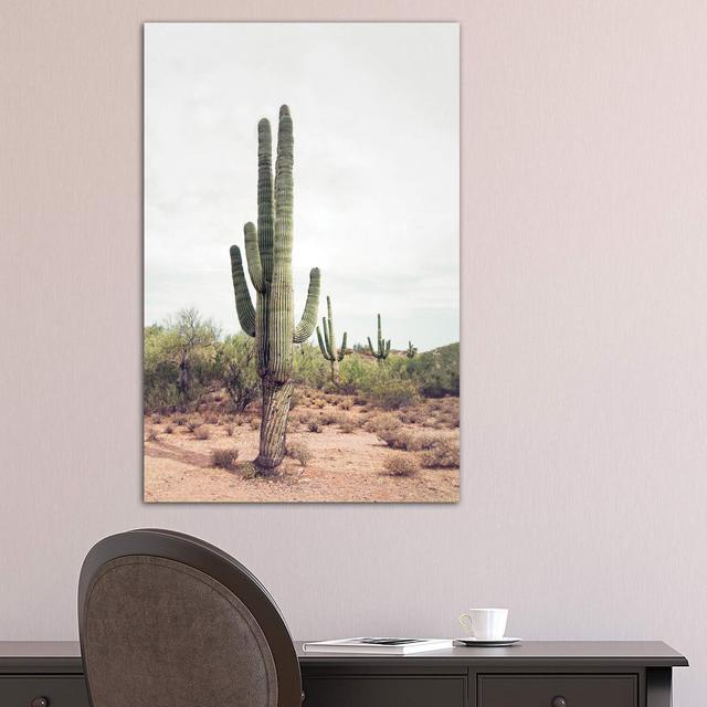 Desert Cactus Blush by Sisi & Seb - Wrapped Canvas Graphic Art Print Bay Isle Home Colour: Beige, Size: 101.6cm H x 66.04cm W x 1.91cm D on Productcaster.