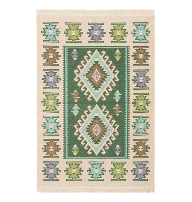 McCune Minimal Machine Woven Green Area Rug Set Bloomsbury Market Rug Size: Rectangle 100 x 150cm on Productcaster.