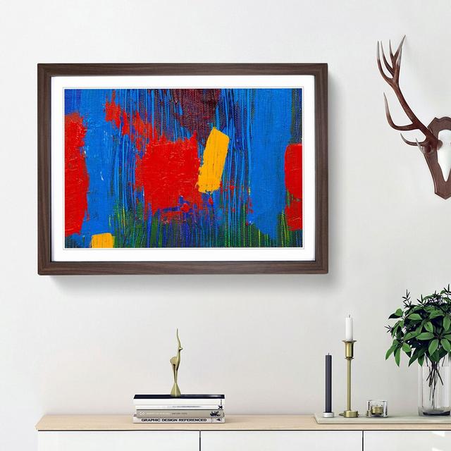 Abstract Art Painting Vol.268 by S.Johnson - Picture Frame Painting Print East Urban Home Frame Option: Walnut Framed, Size: 36cm H x 48cm W x 2cm D on Productcaster.