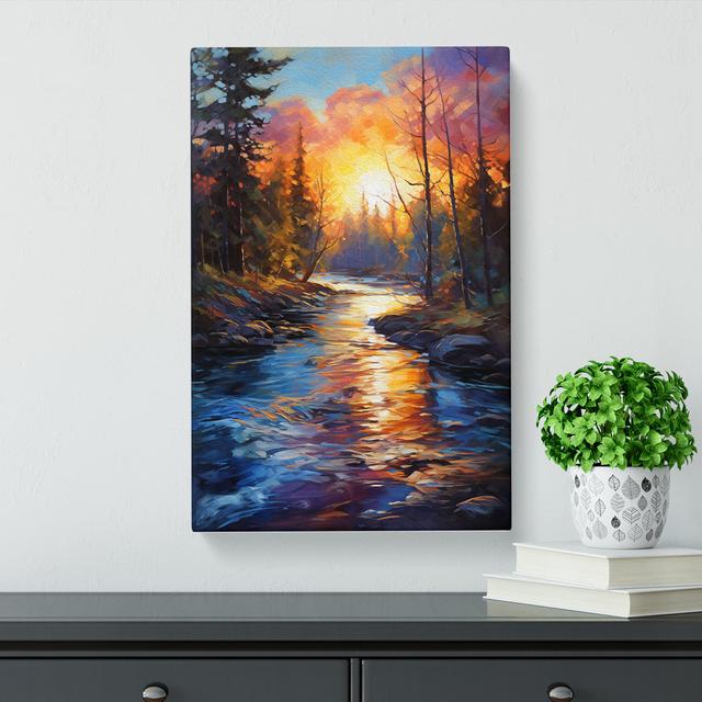 River Impressionism - No Frame Print Marlow Home Co. Size: 60cm H x 40cm W x 3cm D on Productcaster.