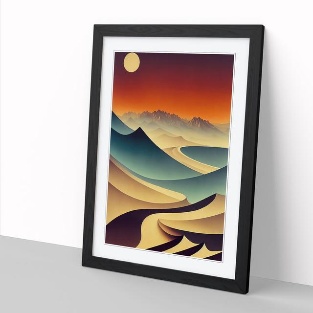 Nesmith Desert Art Nouveau - Picture Frame Graphic Art Alpen Home Frame Option: Black, Size: 34cm H x 25cm W x 2cm D on Productcaster.