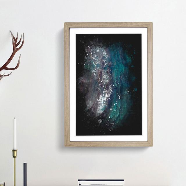 Aerial View of the Ocean - Picture Frame Graphic Art Print East Urban Home Frame Option: Oak Framed, Size: 87cm H x 62cm W x 2cm D on Productcaster.