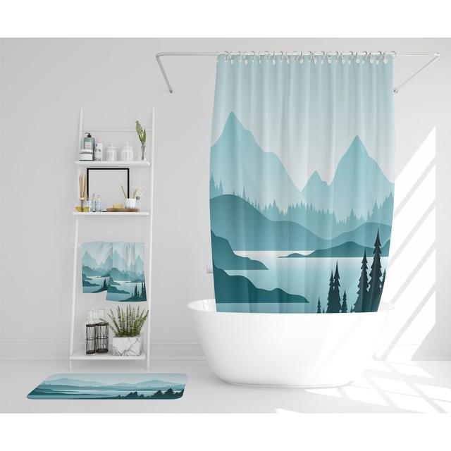 Nashom Polyester Shower Curtain Set (Set of 3) East Urban Home on Productcaster.