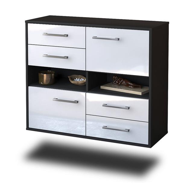 Sideboard Aliete ModernMoments Farbe (Korpus/Front): Farbe: Weiß und Anthrazit on Productcaster.