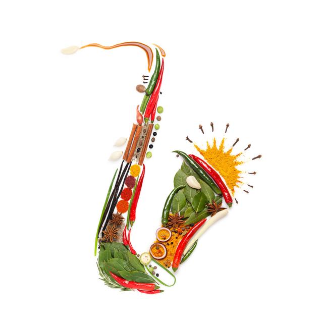 Spicy Sax by Fisher_Photostudio - Wrapped Canvas Graphic Art Marlow Home Co. Size: 76cm H x 51cm W on Productcaster.