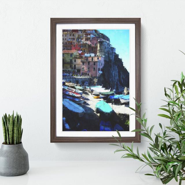 Cinque Terre in Italy Vol.1 - Picture Frame Graphic Art East Urban Home Size: 65cm H x 48cm W x 2cm D, Frame Option: Walnut Framed on Productcaster.