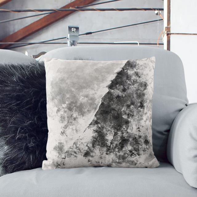 View of Black Sand Beach in Iceland Cushion with Filling East Urban Home Size: 55cm H x 55cm W x 20cm D, Backing Colour: Black on Productcaster.