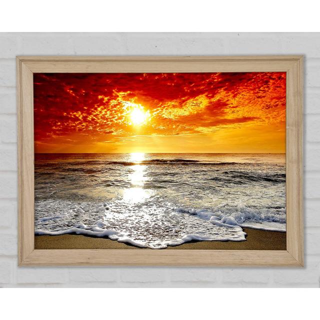 Seaside Sunset Framed Print Highland Dunes Size: 59.7cm H x 84.1cm W x 1.5cm D on Productcaster.