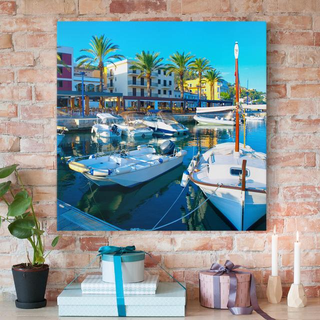 Puerto Andratx in Mallorca - Wrapped Canvas Photograph Longshore Tides Size: 70cm H x 70cm W on Productcaster.