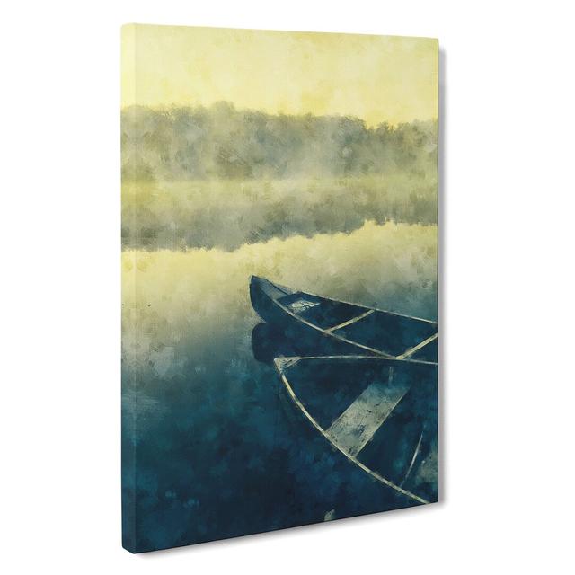 Boats On A Lake - Wrapped Canvas Painting East Urban Home Size: 76cm H x 50cm W x 3cm D on Productcaster.