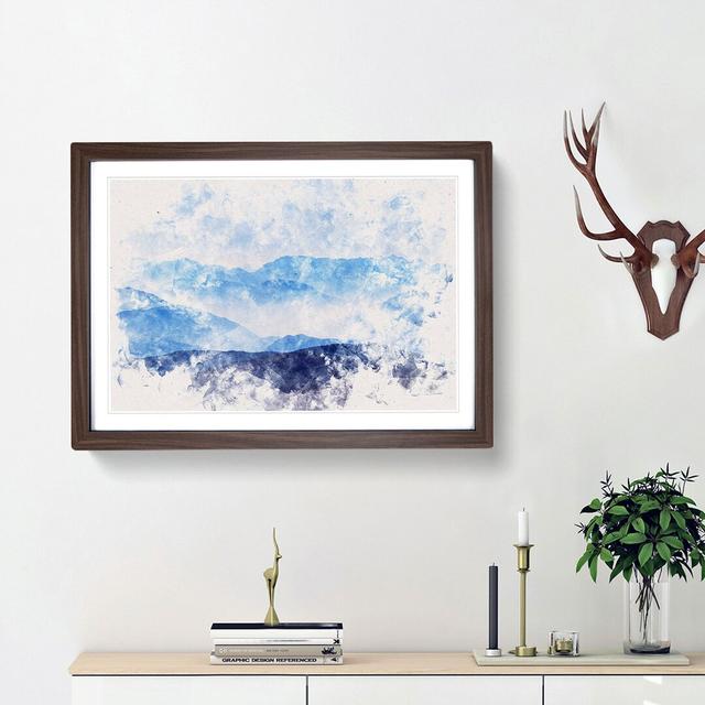 Mountain Sky - Picture Frame Graphic Art Print East Urban Home Frame Option: Walnut Framed, Size: 33cm H x 45cm W x 2cm D on Productcaster.