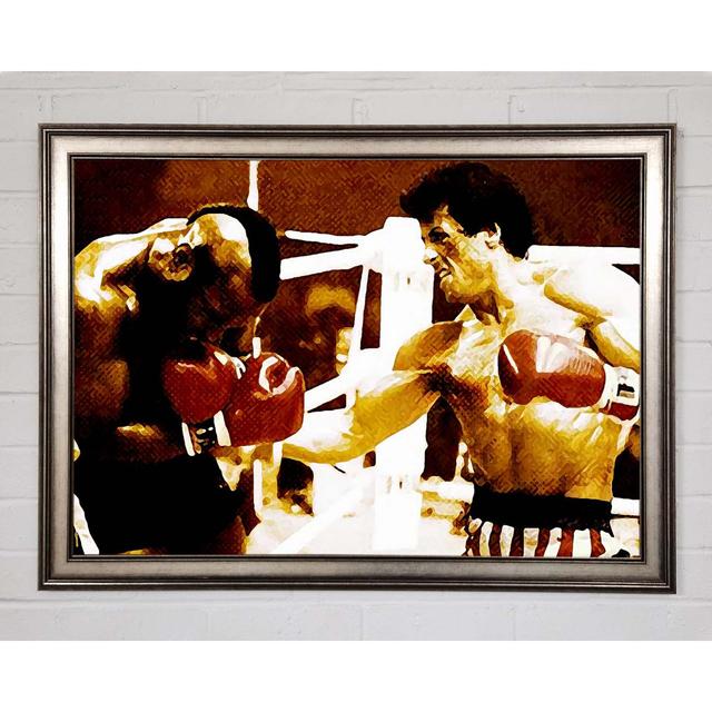 Rocky 3 In The Ring With Mr T - Single Picture Frame Art Prints Ophelia & Co. Size: 84.1cm H x 118.9cm W x 1.5cm D on Productcaster.