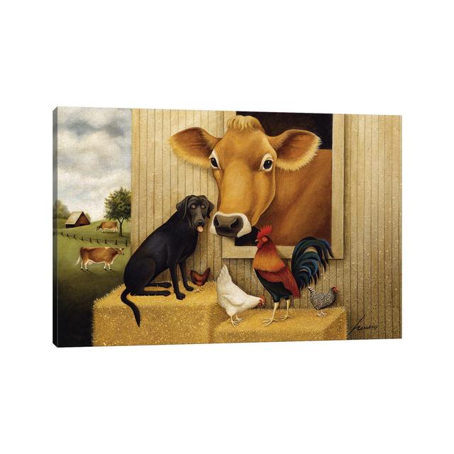 New Kids At The Bale by Lowell Herrero - Wrapped Canvas Gallery-Wrapped Canvas Giclée Brambly Cottage Size: 66.04cm H x 101.6cm W x 1.91cm D on Productcaster.