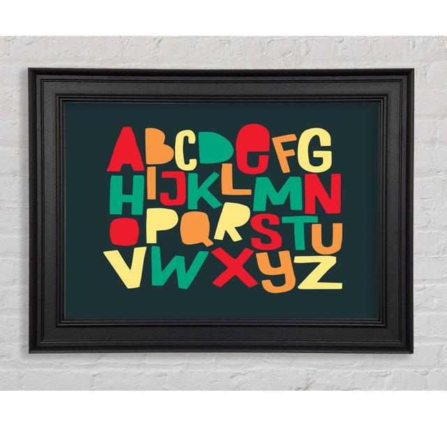 Das Alphabet Modern Gerahmter Druck Roomie Kidz Größe: 84,1 cm H x 142,2 cm B on Productcaster.