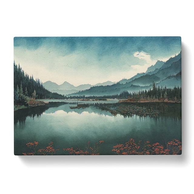 Forest Lake Dreams - Wrapped Canvas Painting Alpen Home Size: 50cm H x 76cm W x 3cm D on Productcaster.