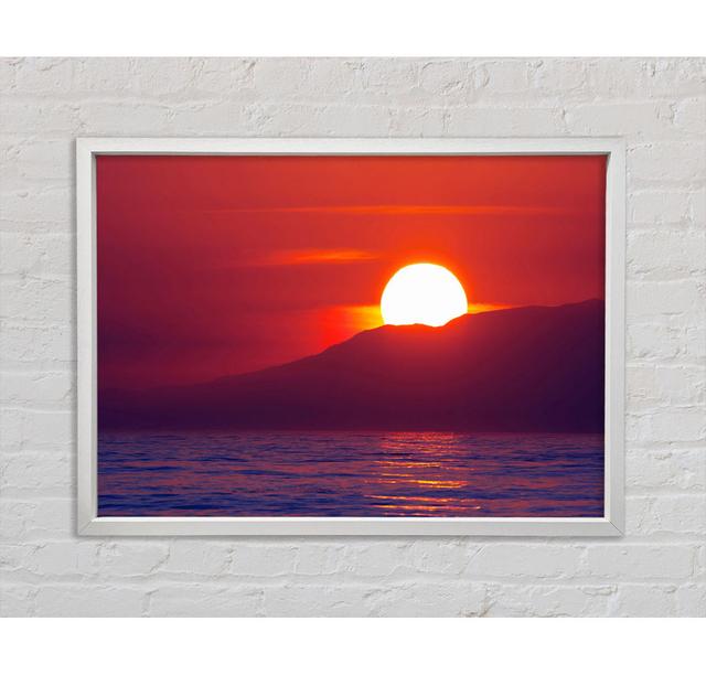 As The Sun Goes Down 1 Framed Print Wall Art House of Hampton Format: White Framed Canvas, Size: 84.1cm H x 118.9cm W x 3.3cm D on Productcaster.