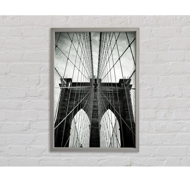 Brooklyn Bridge Arches - Einzelne Bilderrahmen Kunstdrucke auf Leinwand Bright Star Größe: 141,4 cm H x 100 cm B x 3,3 cm T on Productcaster.