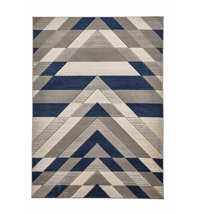 Larkin Grey/Blue Rug George Oliver Rug Size: Rectangle 80 x 150cm on Productcaster.