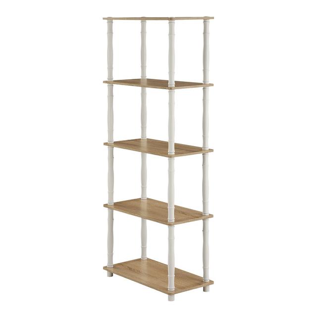 Maxine 146cm 4 Shelf Shelving Unit Ebern Designs Finish: Sonoma Oak/White on Productcaster.