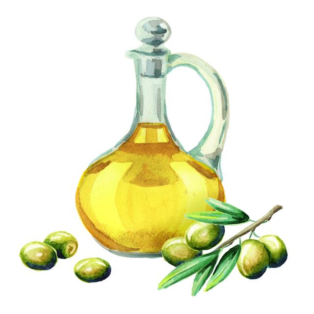 Olive Oil by Daria Ustiugova - Wrapped Canvas Art Prints Brambly Cottage Size: 122cm H x 122cm W x 3.8cm D on Productcaster.