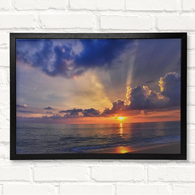 British Sunset Of The Coast Of Frinton Framed Print House of Hampton Size: 29.7cm H x 42cm W on Productcaster.